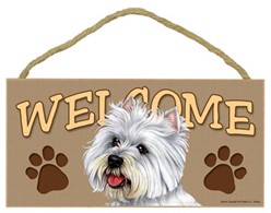 West Highland Terrier Welcome Sign, a Terrific Dog Breed Gift