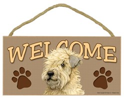 Soft Coated Wheaten Terrier Welcome Sign, a Terrific Dog Breed Gift