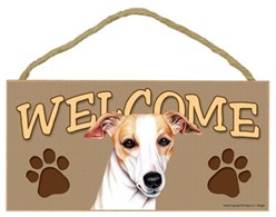 Whippet Welcome Sign, a Terrific Dog Breed Gift