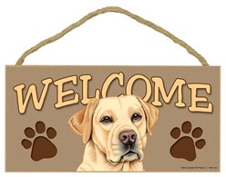 Yellow Lab Welcome Sign, a Terrific Dog Breed Gift