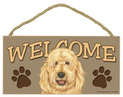 Goldendoodle Welcome Sign, a Terrific Dog Breed Gift