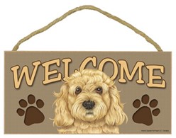 Cockapoo Welcome Sign, a Terrific Dog Breed Gift