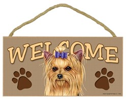 Yorkshire Terrier Welcome Sign, a Terrific Dog Breed Gift