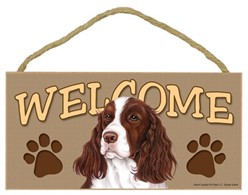 Springer Spaniel Welcome Sign, a Terrific Dog Breed Gift
