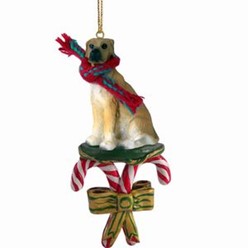 Great Dane Candy Cane Christmas Ornament