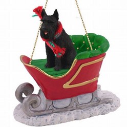 Giant Schnauzer Sleigh Christmas Ornament