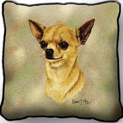 Chihuahua II Tapestry Pillow, Made in the USA