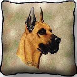 Great Dane Tapestry Pillow, Made in the USA