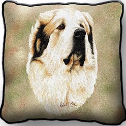 Great Pyrenees Tapestry Pillow, Made in the USA