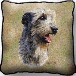 Irish Wolfhound Tapestry Pillow, Made in the USA
