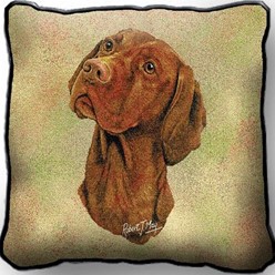 Vizsla Tapestry Pillow, Made in the USA