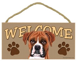 Boxer Welcome Sign, a Terrific Dog Breed Gift