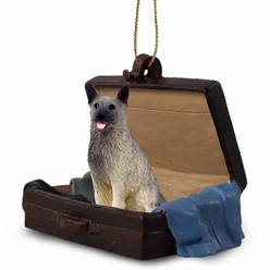 Norwegian Elkhound Traveling Companion Ornament