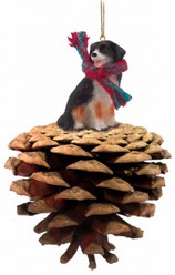 Pine Cone Bernese Mountain Dog Dog Christmas Ornament
