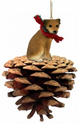 Pine Cone Border Terrier Dog Christmas Ornament