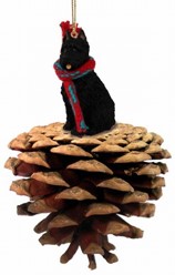 Pine Cone Bouvier Dog Christmas Ornaments