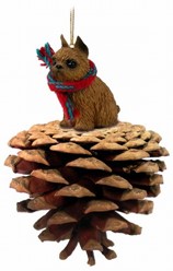Pine Cone Brussels Griffon Dog Christmas Ornament
