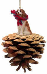 Pine Cone Cavalier King Charles Dog Christmas Ornament