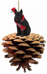 Pine Cone Giant Schnauzer Dog Christmas Ornament