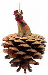 Pine Cone Great Dane Dog Christmas Ornament