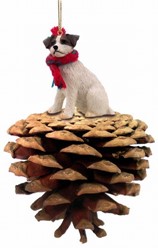 Pine Cone Jack Russell Dog Christmas Ornament