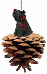 Pine Cone Kerry Blue Terrier Dog Christmas Ornament