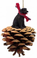 Pine Cone Lab Retriever Christmas Ornament