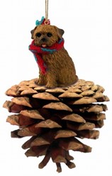 Pine Cone Norfolk Terrier Dog Christmas Ornament