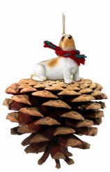 Pine Cone Petit Basset Griffon Vendeen Dog Christmas Ornament