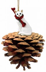 Pine Cone Oriental Shorthair Cat Christmas Ornament