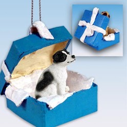 Jack Russell Gift Box Holiday Ornament- click for more breed colors