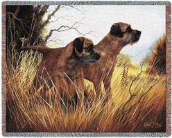 Border Terrier Throw Blanket, Made in the USA