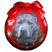 Pit Bull Ball Christmas Ornament