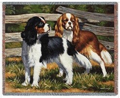 Cavalier King Charles Duo Throw Blanket, Made in the USA