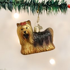 Yorkie Old World Christmas Dog Ornament