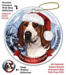 Treeing Walker Coonhound Dear Santa Dog Christmas Ornament