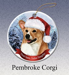 Dear Santa Pembroke Welsh Corgi Christmas Ornament