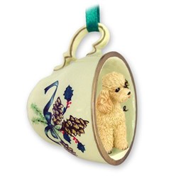 Poodle Tea Cup Holiday Ornament- click for more breed options