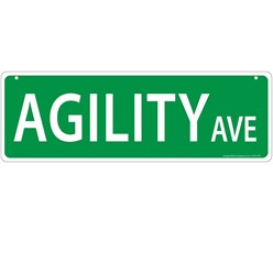 Agility Avenue Street Sign