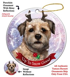Border Terrier Up To Snow Good Christmas Ornament