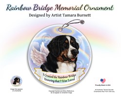 Bernese Mountain Dog Rainbow Bridge Memorial Ornament