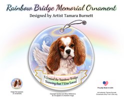 Cavalier King Charles Rainbow Bridge Memorial Ornament - click for more colors