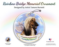 Afghan Hound Rainbow Bridge Memorial Ornament