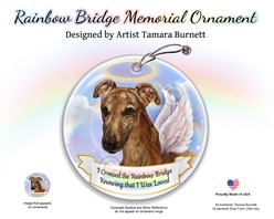Greyhound Rainbow Bridge Memorial Ornament - click for more breed options