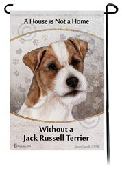 Jack Russell House is Not a Home Garden Flag- click for more breed color