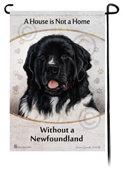 Landseer Newfoundland House is Not a Home Garden Flag