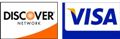 Discover and Visa Logos