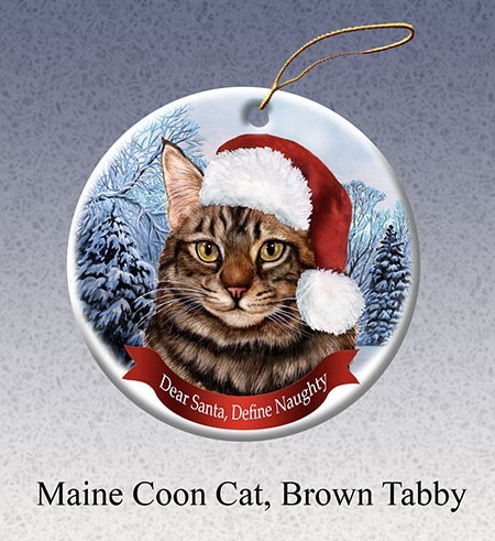 raining cats and dogs maine coon dear santa cat bull mastiff christmas ornament