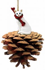 Pine Cone Cat Christmas Ornaments
