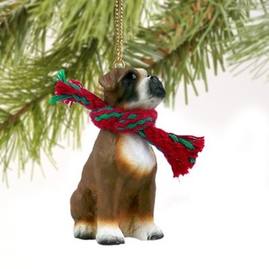 Raining Cats and Dogs | Boxer Christmas Ornament